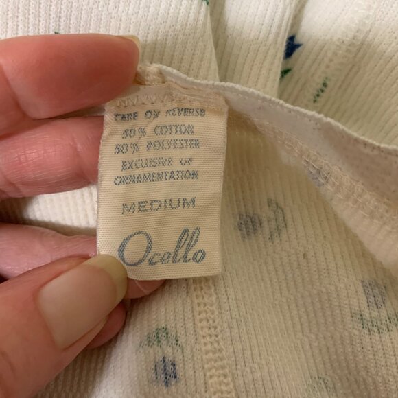 Vintage 70’s/80’s Ocello Thermal Knit Baselayer Floral Pants - Size Medium - Picture 6 of 6